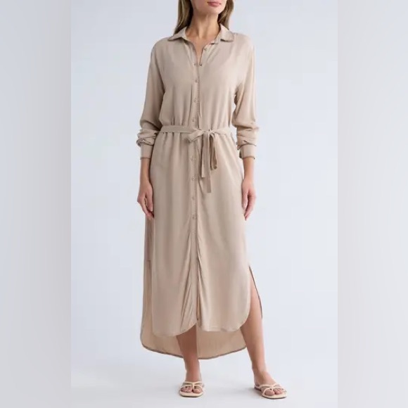 Nasty Gal Dresses & Skirts - NWOT Nasty Gal Long Sleeve Button Down Maxi Dress